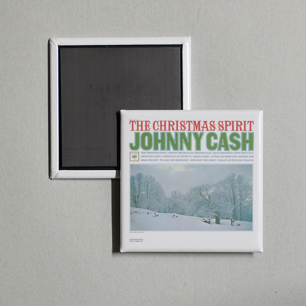 Johnny Cash - The Christmas Spirit Album Cover Fridge Magnet