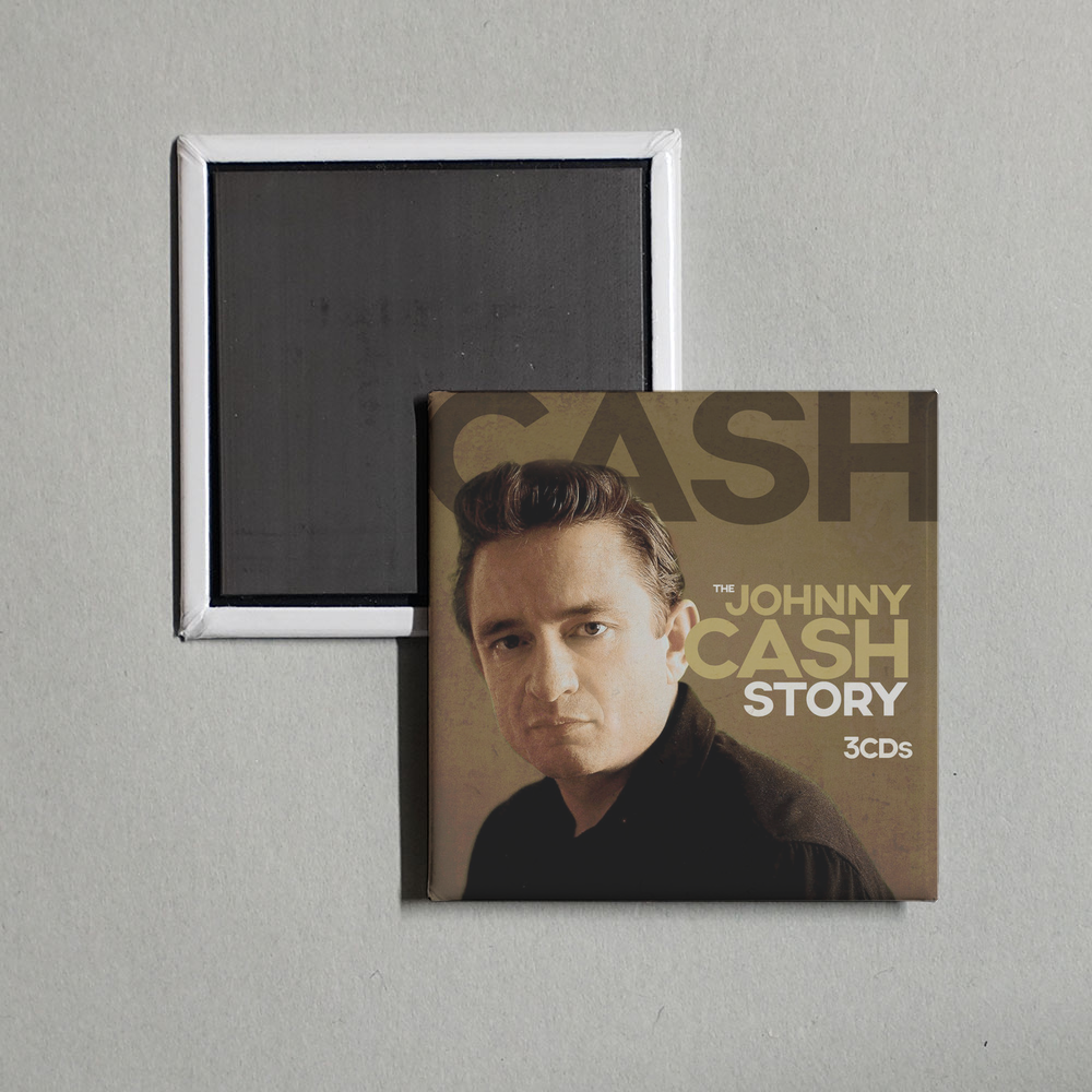 Johnny Cash - The Johnny Cash Story Album Cover Fridge Magnet