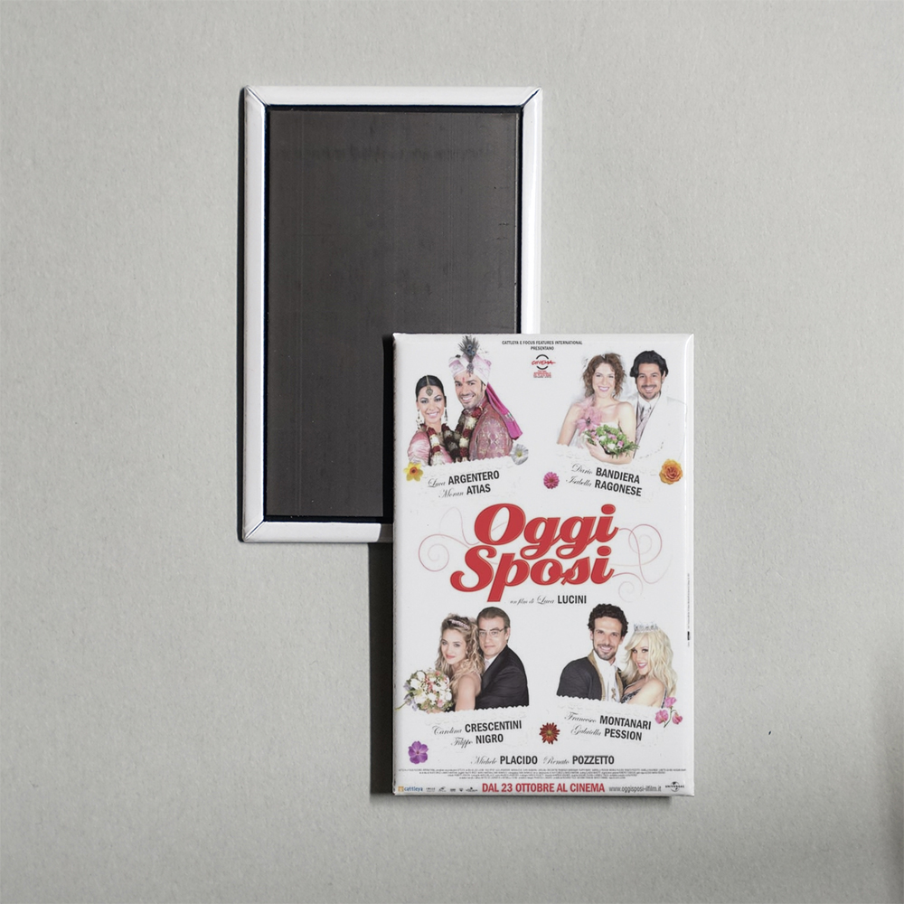 Just Married Mini Movie Fridge Magnet