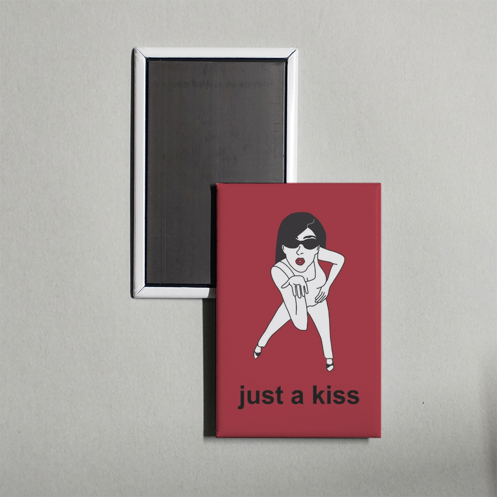 Just a Kiss Mini Movie Fridge Magnet
