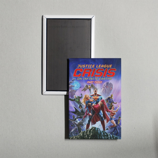 Justice League Crisis on Infinite Earths Part Three Mini Movie Fridge Magnet