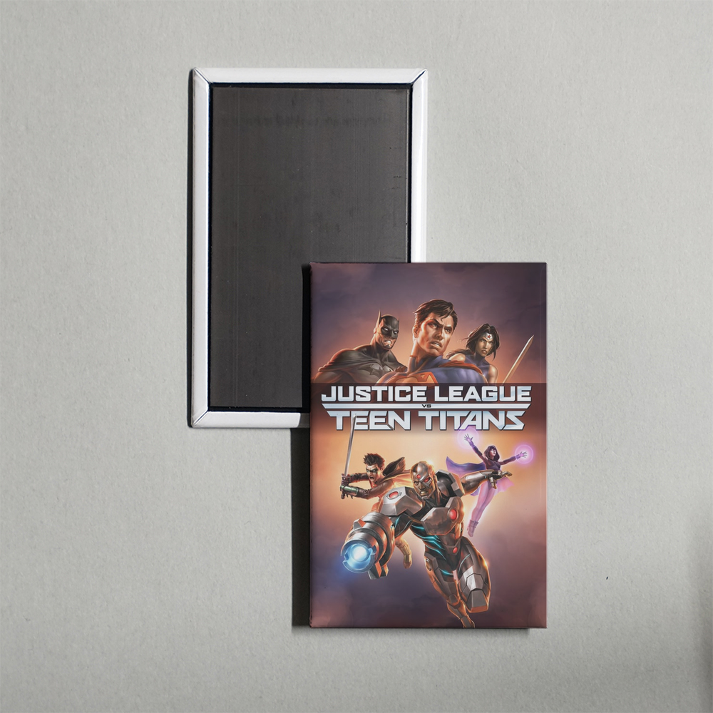 Justice League vs. Teen Titans Mini Movie Fridge Magnet