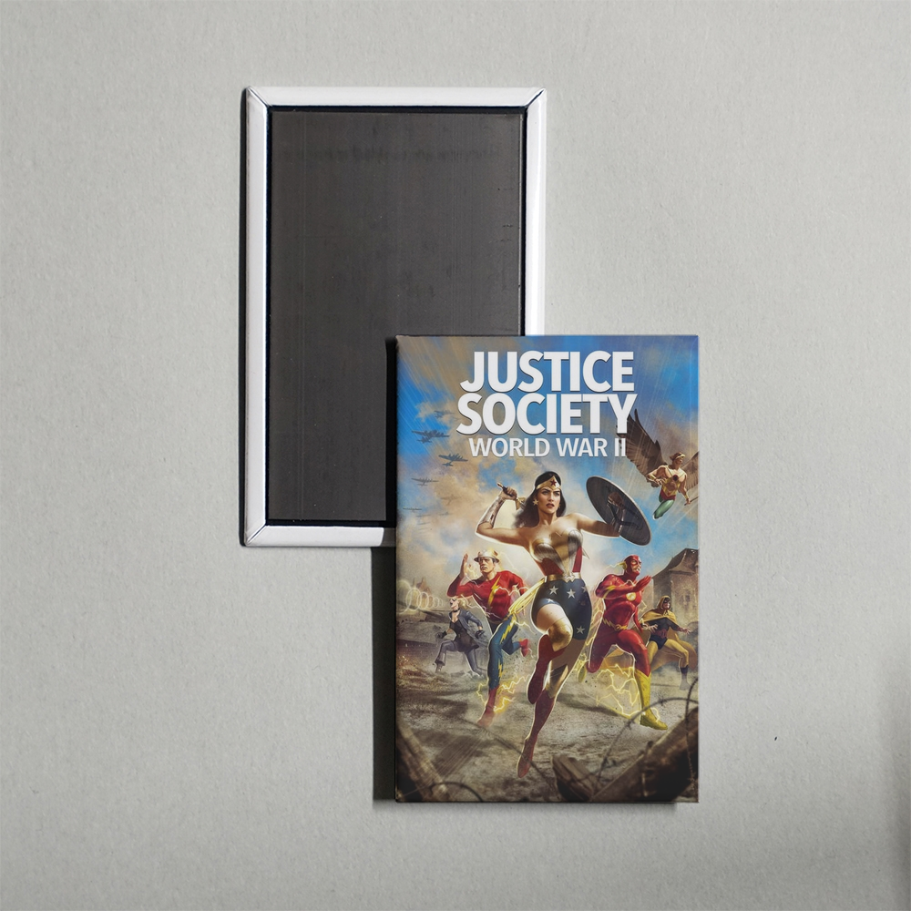 Justice Society World War II Mini Movie Fridge Magnet