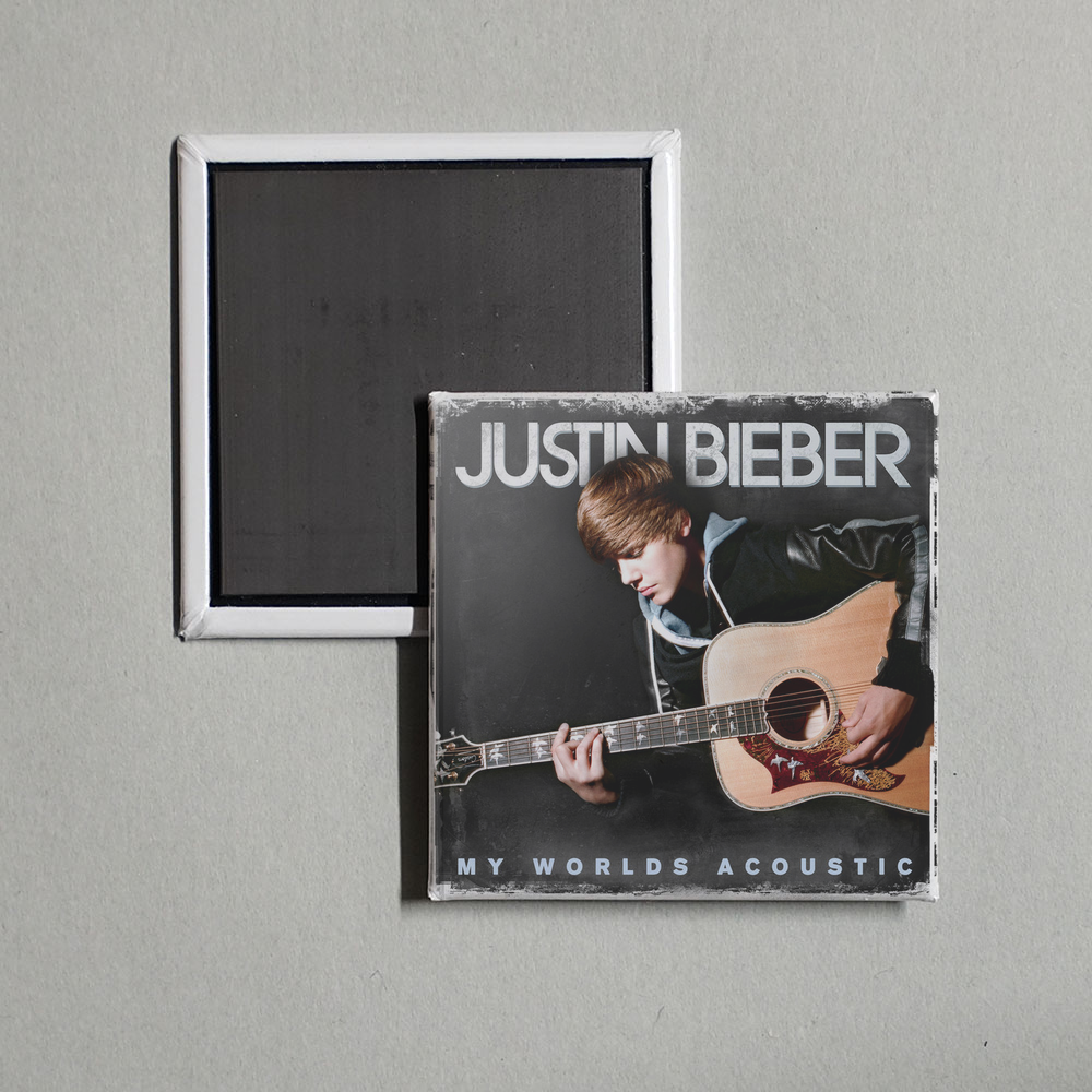 Justin Bieber - My Worlds Acoustic Album Cover Fridge Magnet