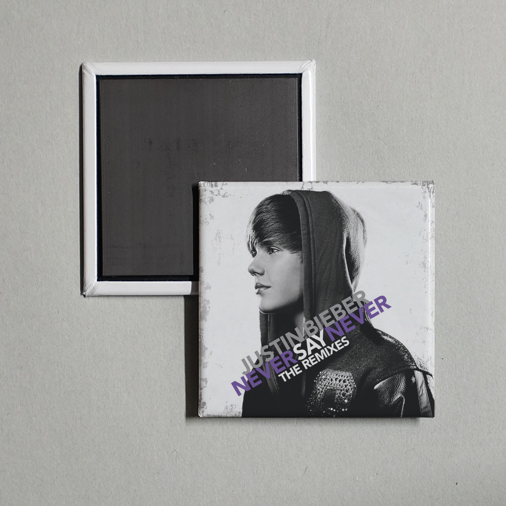 Justin Bieber - Never Say Never - The Remixes Album Cover Fridge Magnet