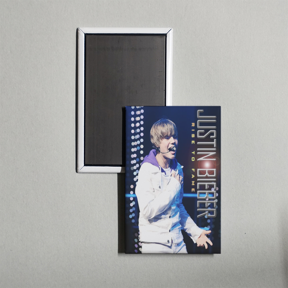 Justin Bieber Rise to Fame Mini Movie Fridge Magnet