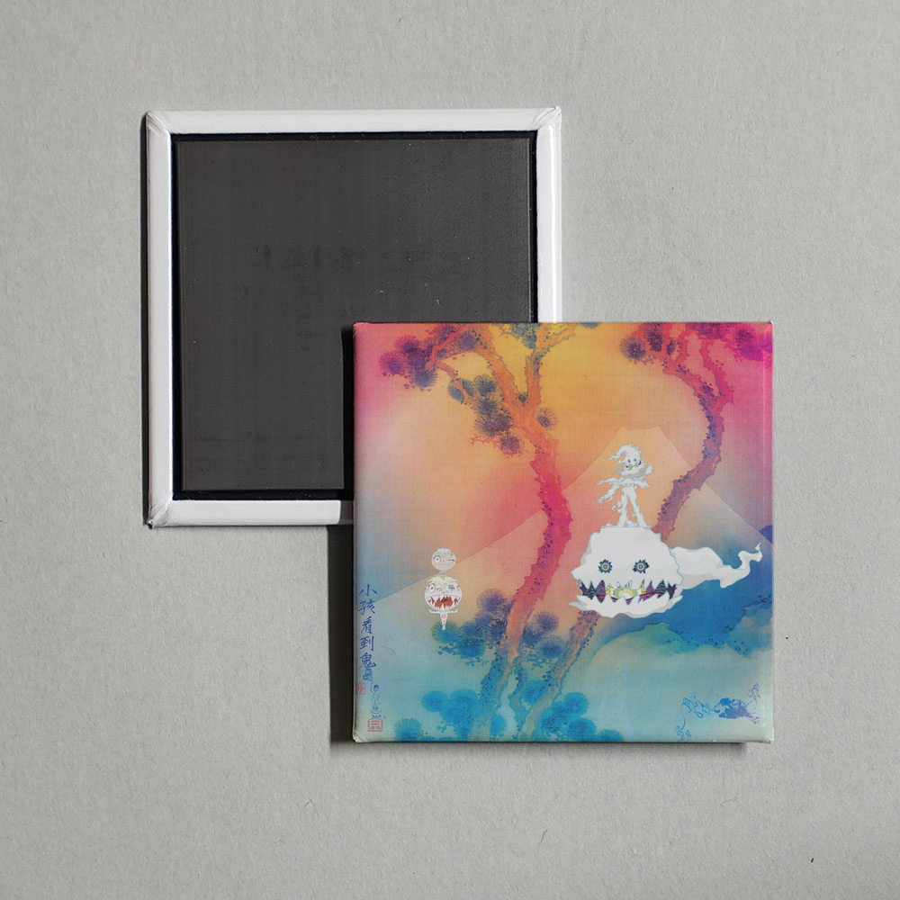 KIDS SEE GHOSTS - KIDS SEE GHOSTS Album Cover Fridge Magnet
