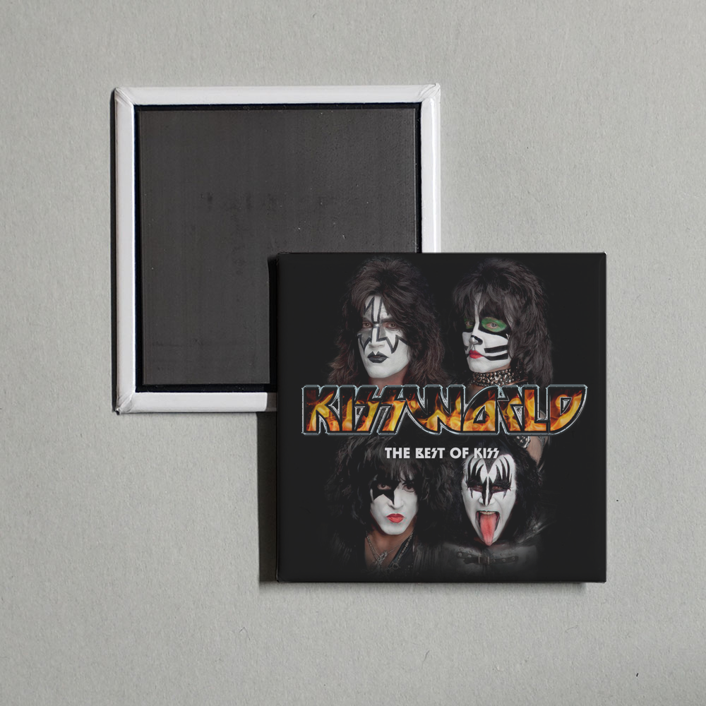 KISS - KISSWORLD - The Best Of KISS Album Cover Fridge Magnet
