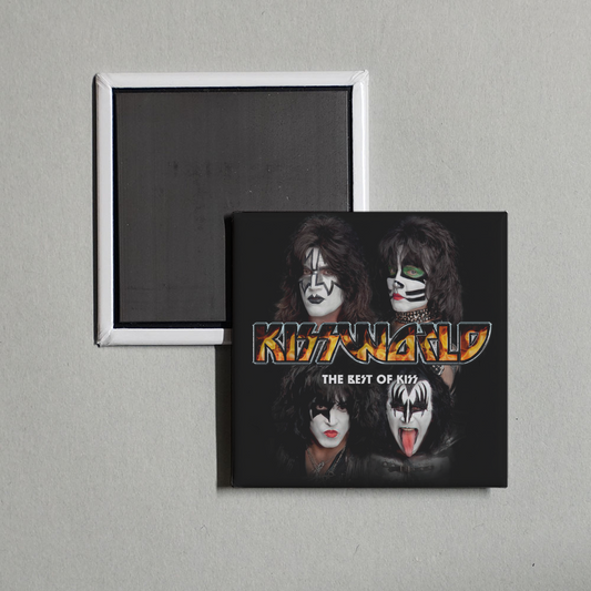 KISS - KISSWORLD - The Best Of KISS Album Cover Fridge Magnet