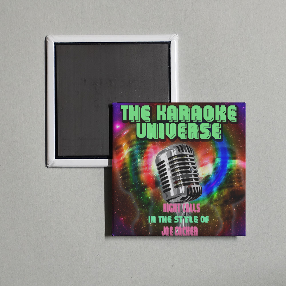 Karaoke Universe - Night Calls (Karaoke Version) [In the Style of Joe Cocker] Album Cover Fridge Magnet