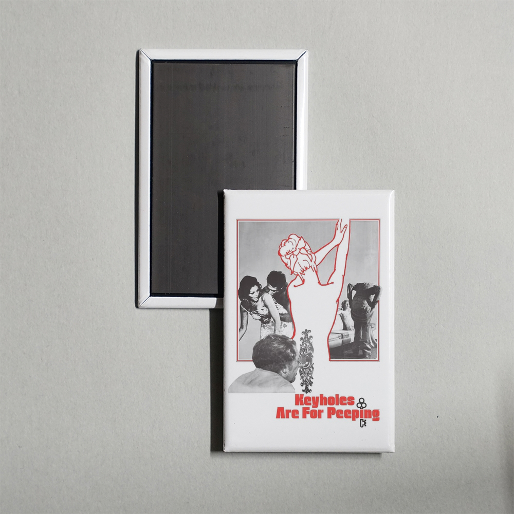 Keyholes Are for Peeping Mini Movie Fridge Magnet