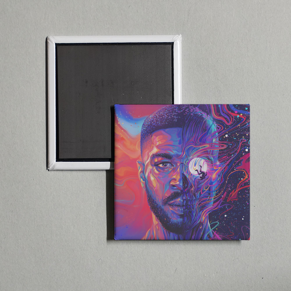 Kid Cudi - Man On The Moon III The Chosen Album Cover Fridge Magnet