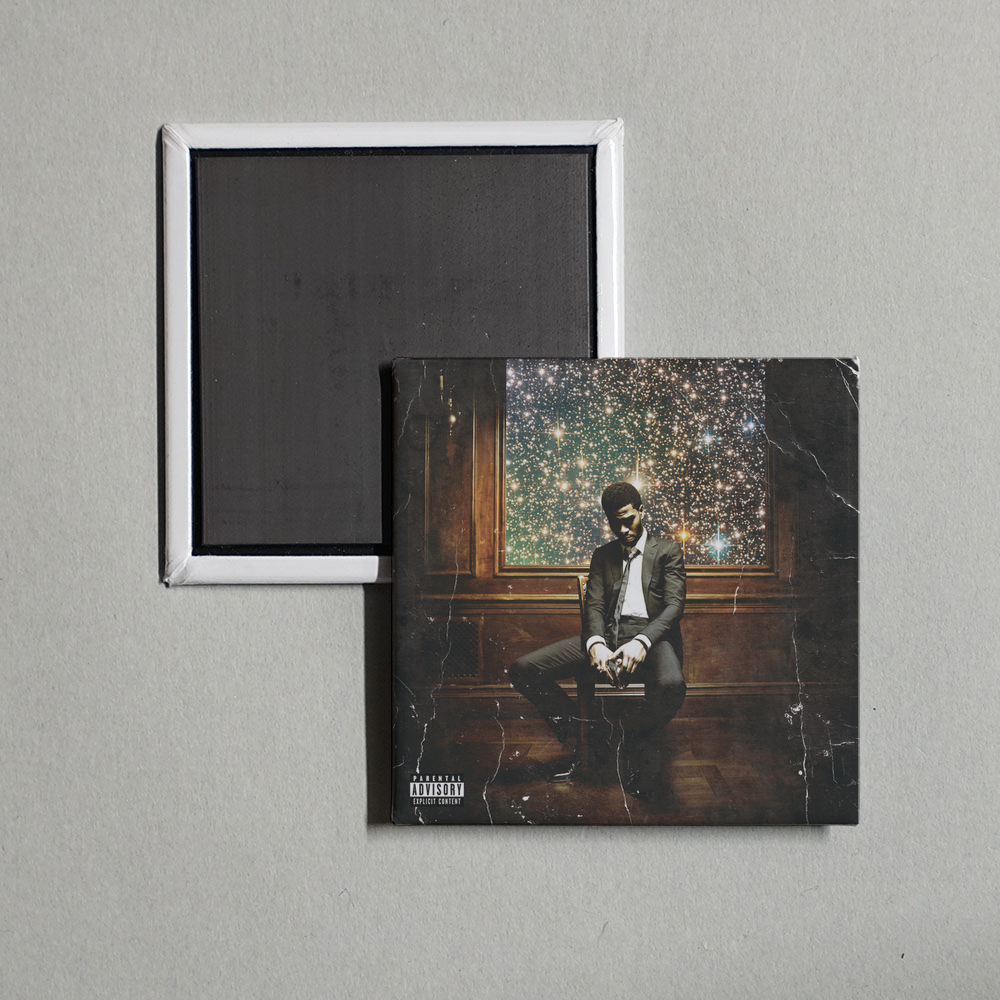 Kid Cudi - Man On The Moon II The Legend Of Mr. Rager Album Cover Fridge Magnet
