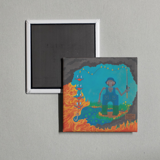 King Gizzard & The Lizard Wizard - Fishing for Fishies Album Cover Fridge Magnet