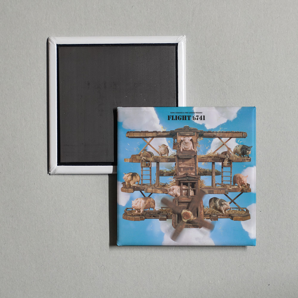 King Gizzard & The Lizard Wizard - Flight b741 Album Cover Fridge Magnet