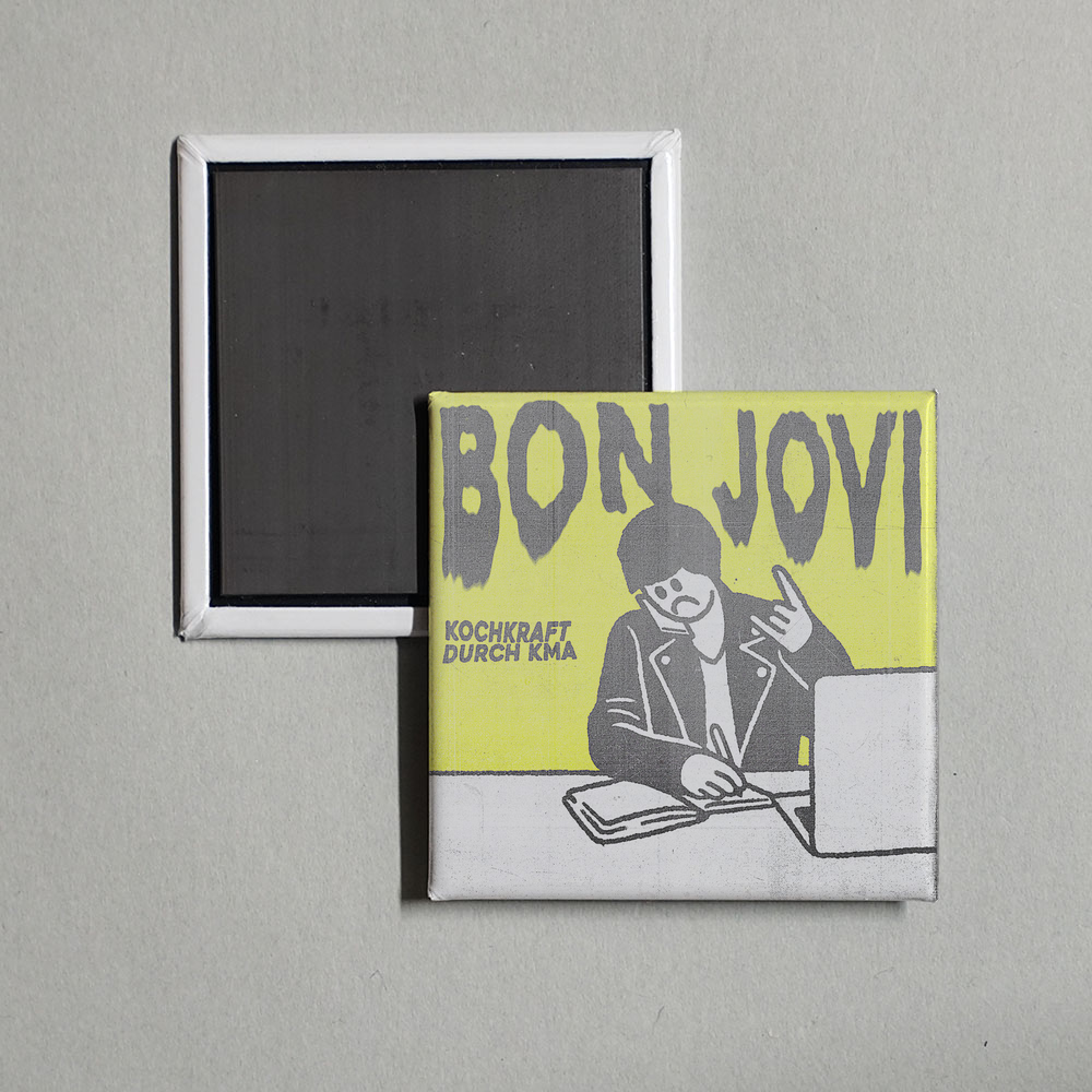 Kochkraft durch KMA - Bon Jovi Album Cover Fridge Magnet
