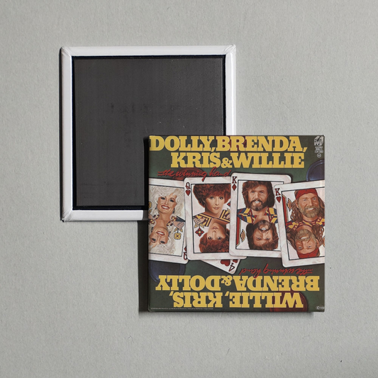 Kris Kristofferson Dolly Parton Brenda Lee Willie Nelson - The Winning Hand Album Cover Fridge Magnet
