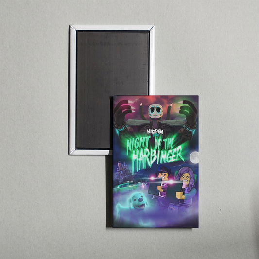 LEGO Hidden Side Night of the Harbinger Mini Movie Fridge Magnet