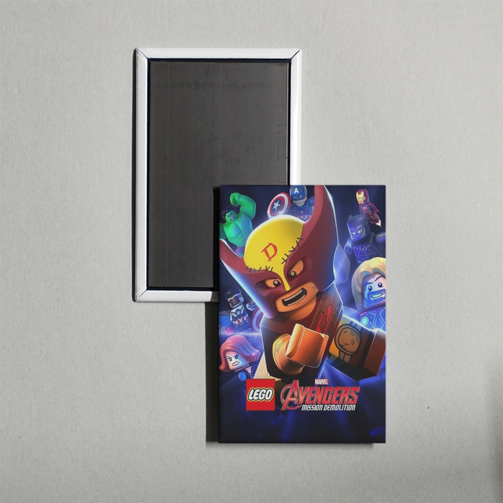 LEGO Marvel Avengers Mission Demolition Mini Movie Fridge Magnet