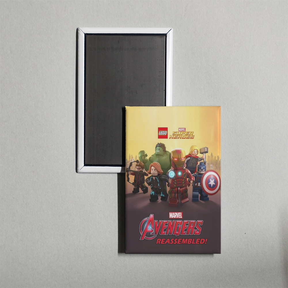 LEGO Marvel Super Heroes Avengers Reassembled! Mini Movie Fridge Magnet