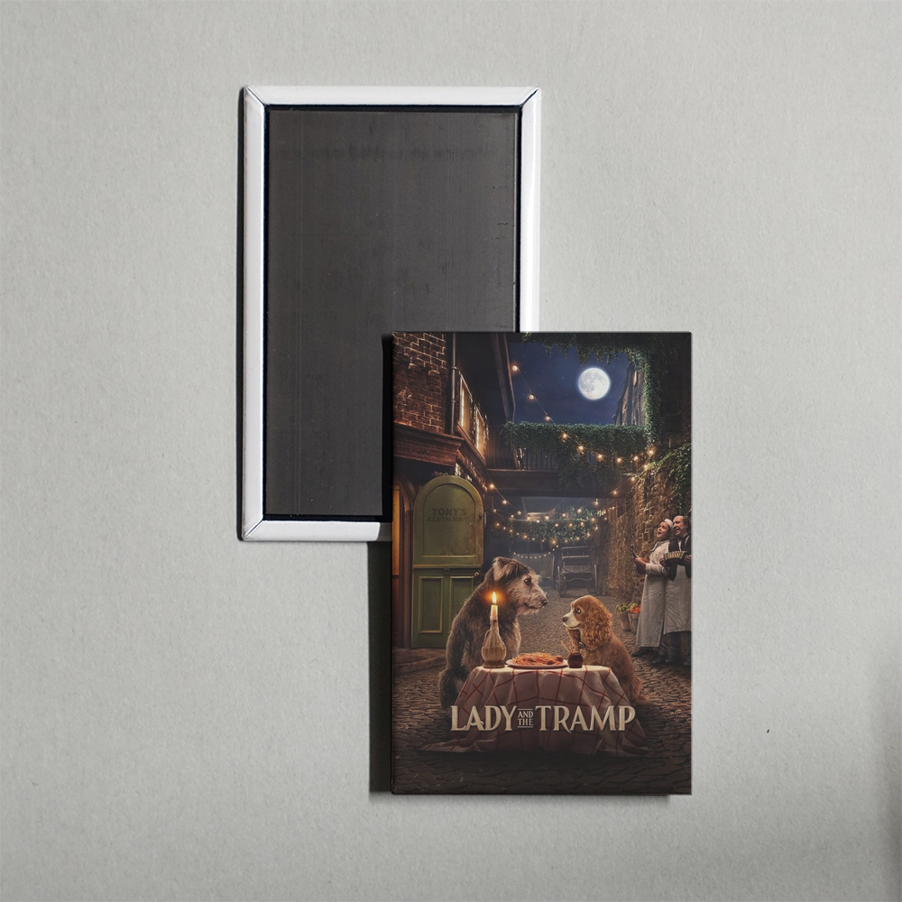Lady and the Tramp Mini Movie Fridge Magnet