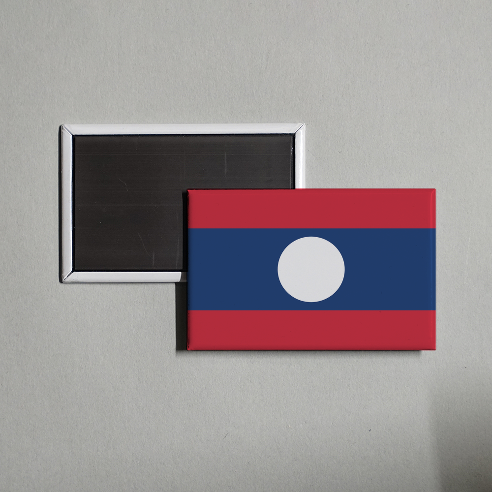 Laos Flag Fridge Magnet