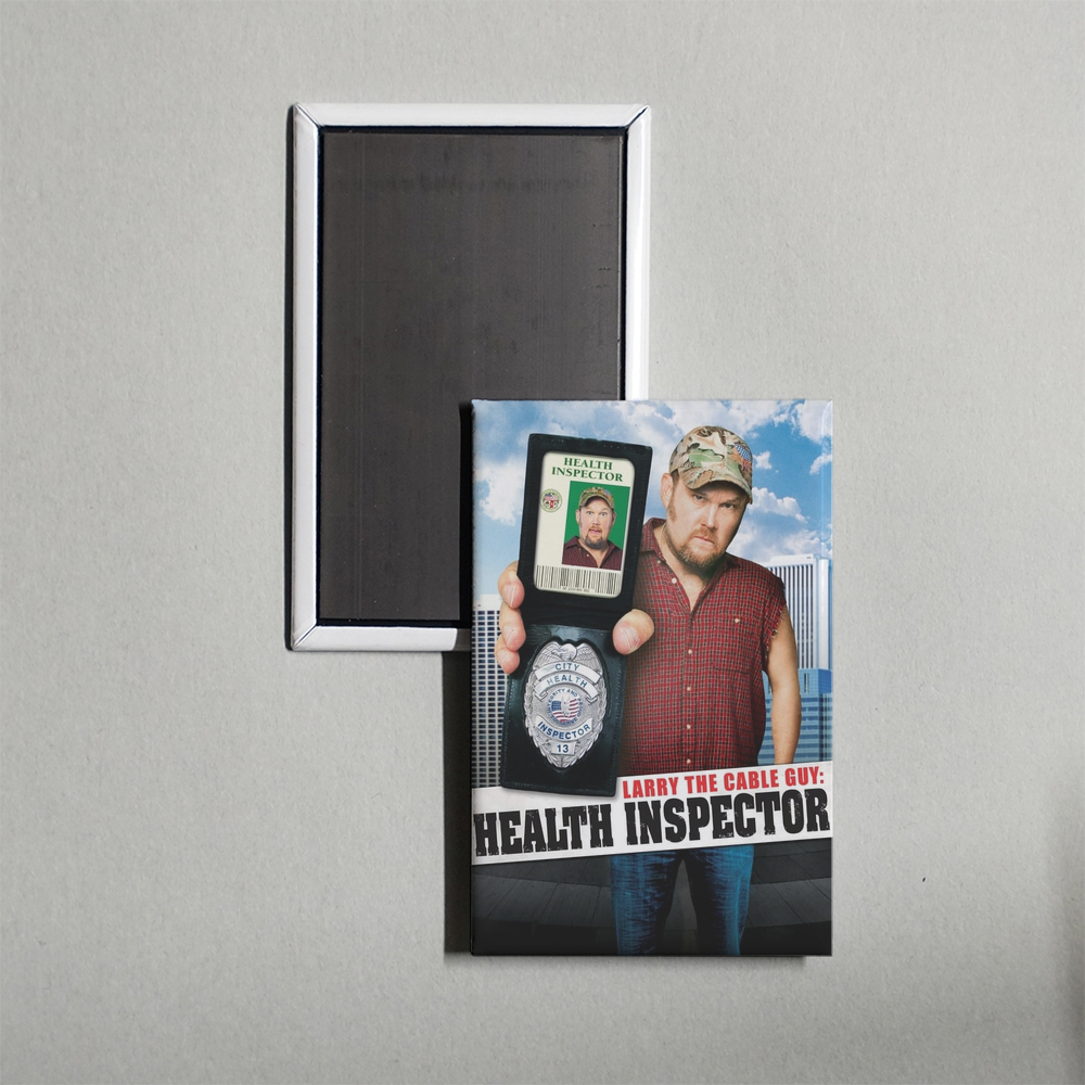 Larry the Cable Guy Health Inspector Mini Movie Fridge Magnet