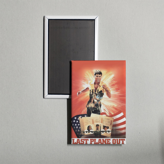 Last Plane Out Mini Movie Fridge Magnet