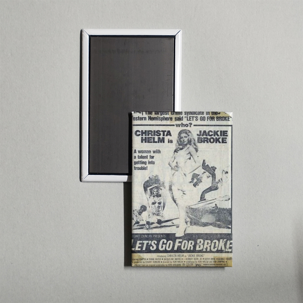 Let's Go for Broke Mini Movie Fridge Magnet