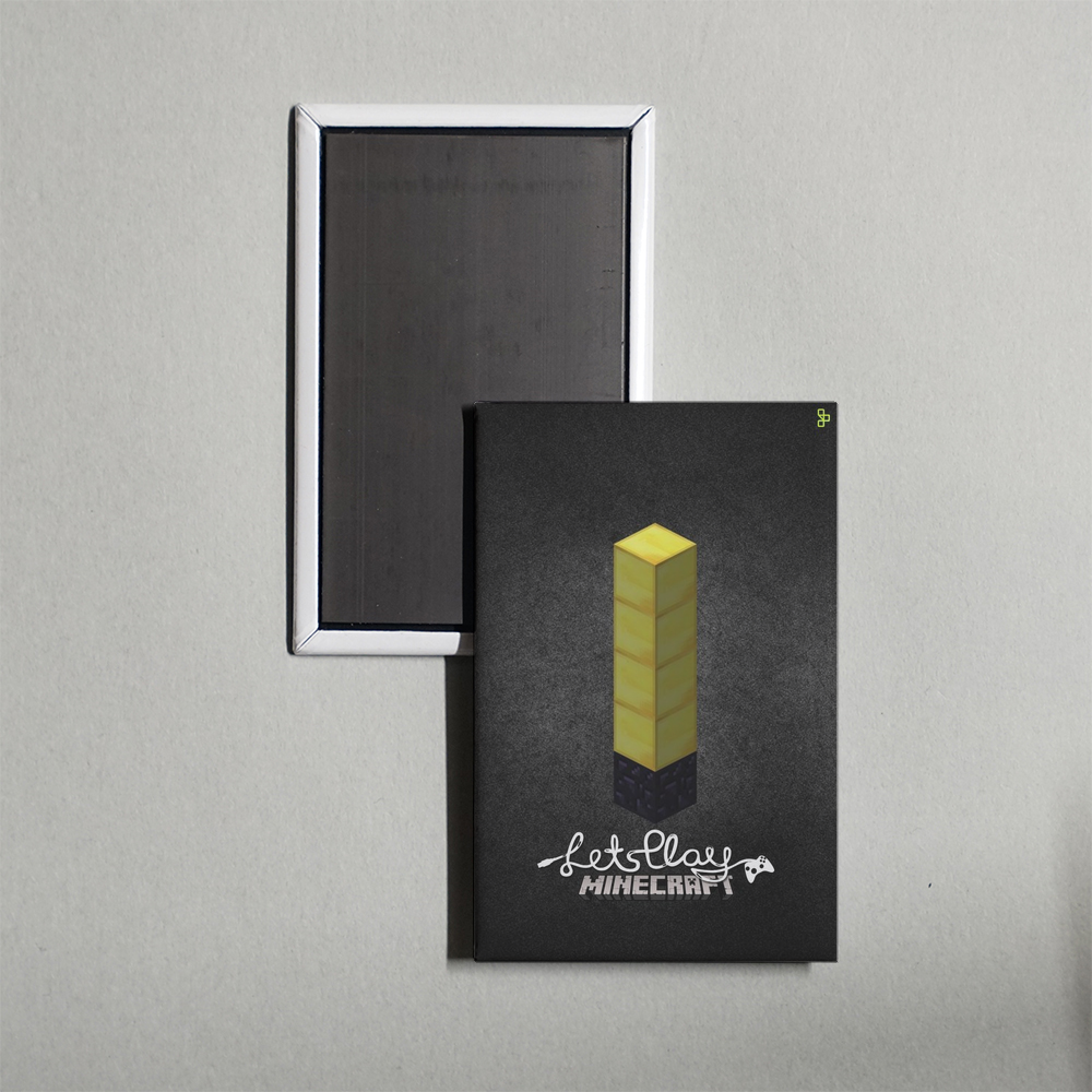 Let's Play Minecraft TV Show Fridge Magnet
