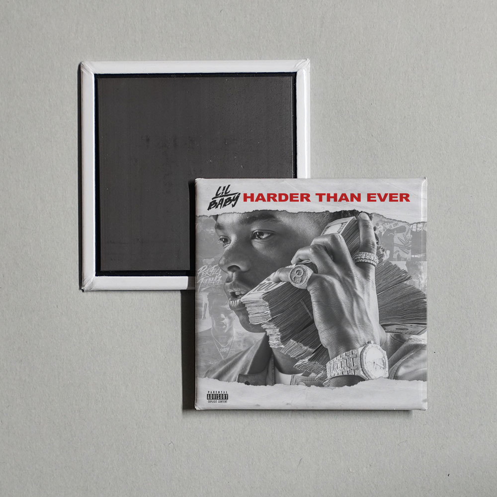 Lil Baby - Harder Than Ever Album Cover Fridge Magnet