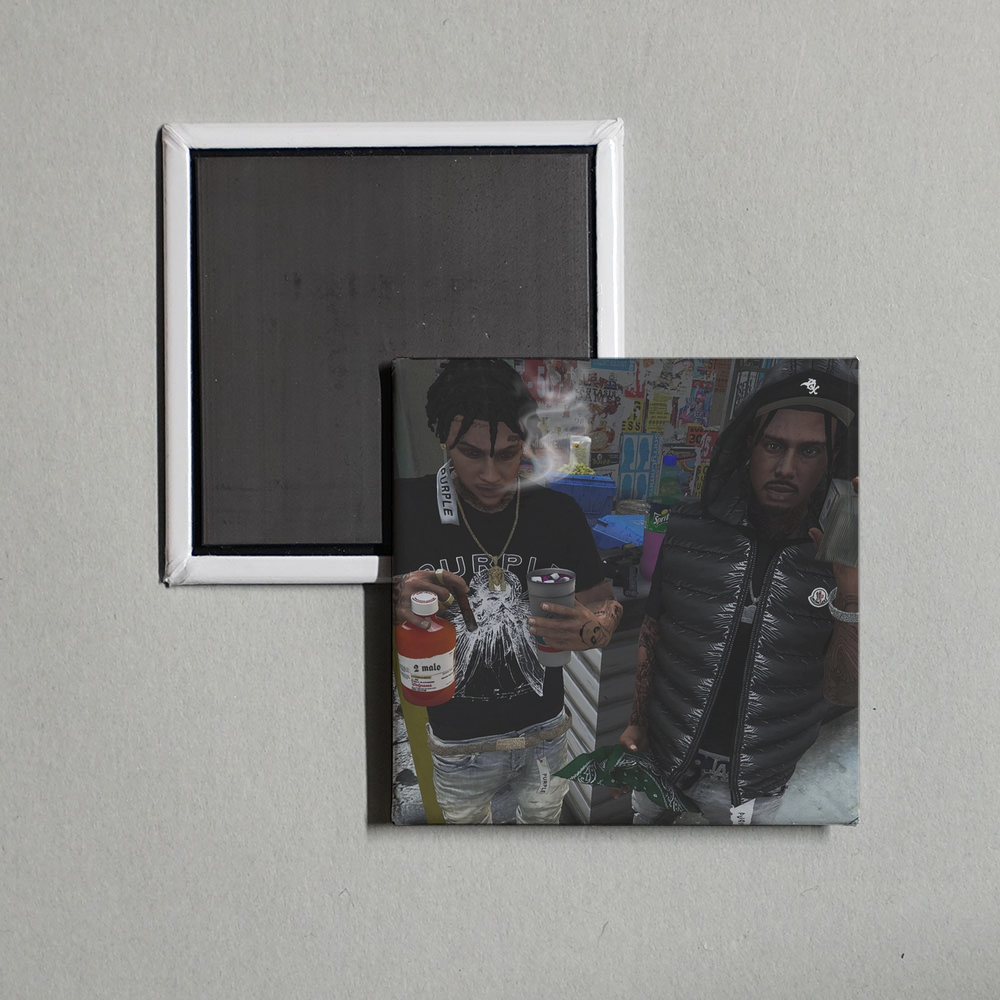 Lil Naay - 2 Malo, Pt. 2 Album Cover Fridge Magnet