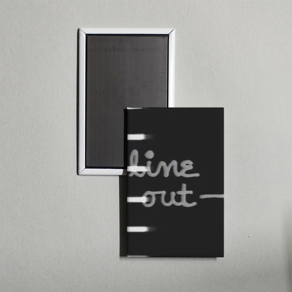 Line Out Mini Movie Fridge Magnet