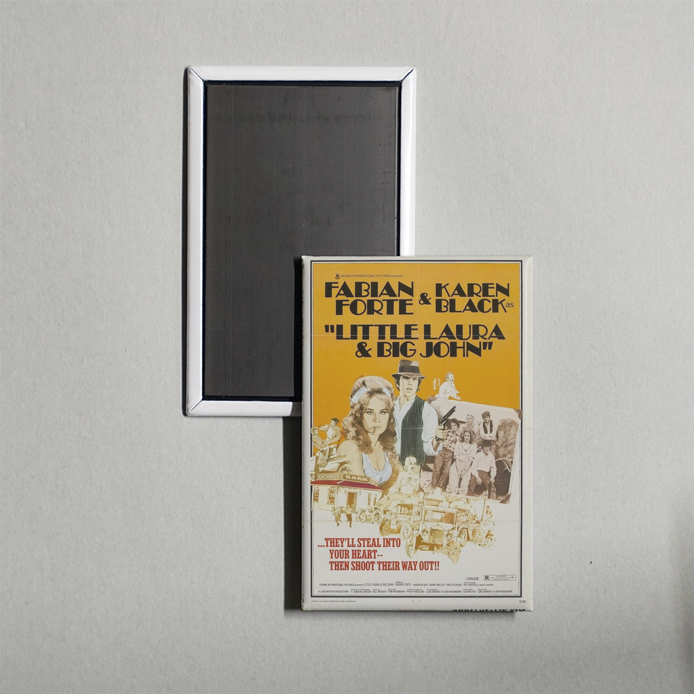 Little Laura and Big John Mini Movie Fridge Magnet