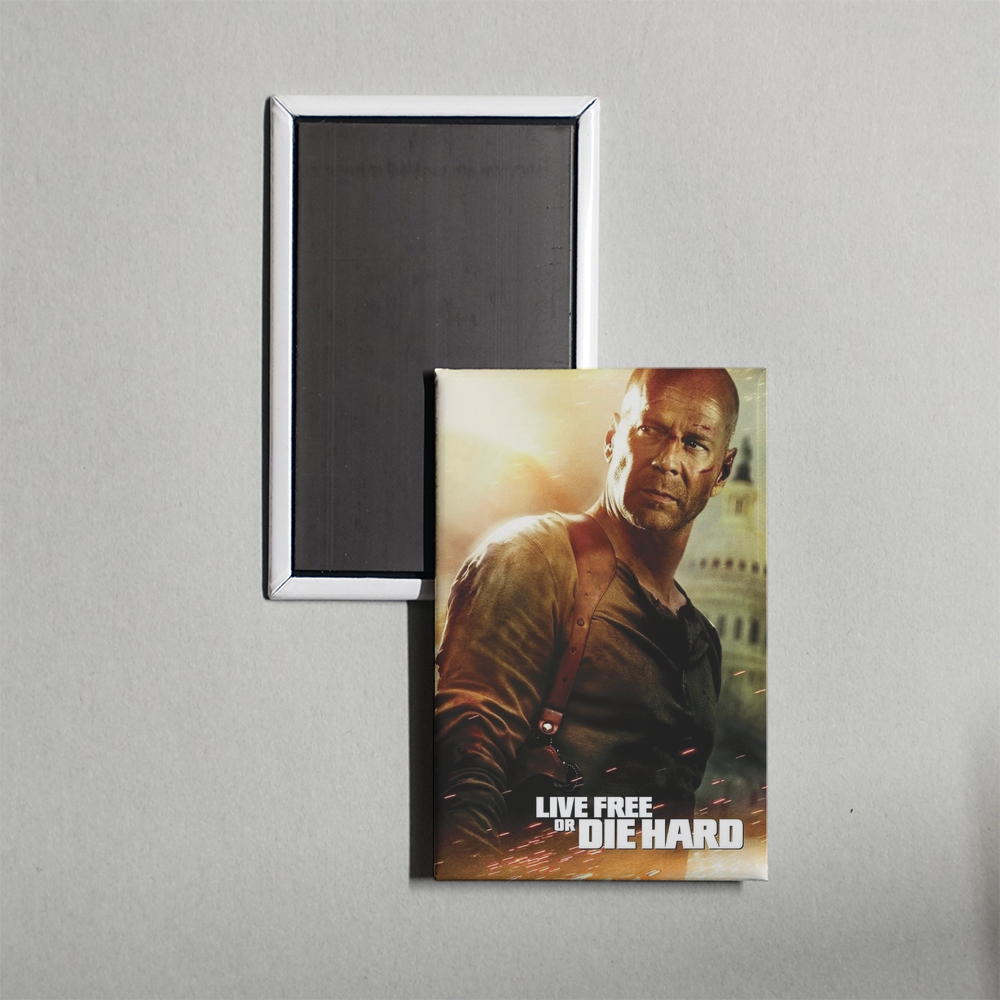 Live Free or Die Hard Mini Movie Fridge Magnet