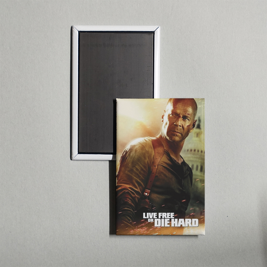 Live Free or Die Hard Mini Movie Fridge Magnet