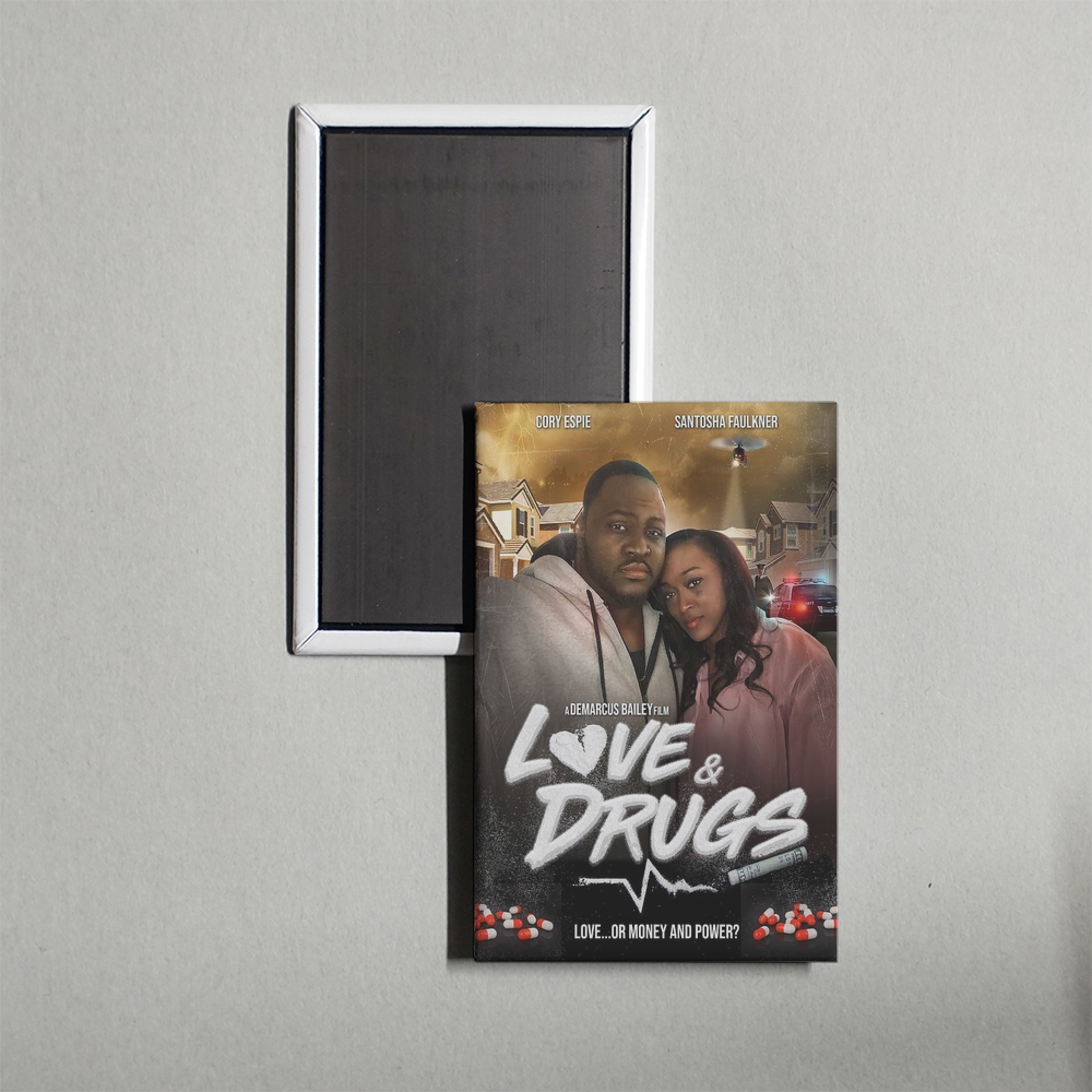 Love & Drugs Mini Movie Fridge Magnet