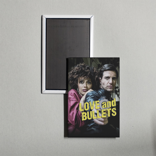 Love and Bullets Mini Movie Fridge Magnet