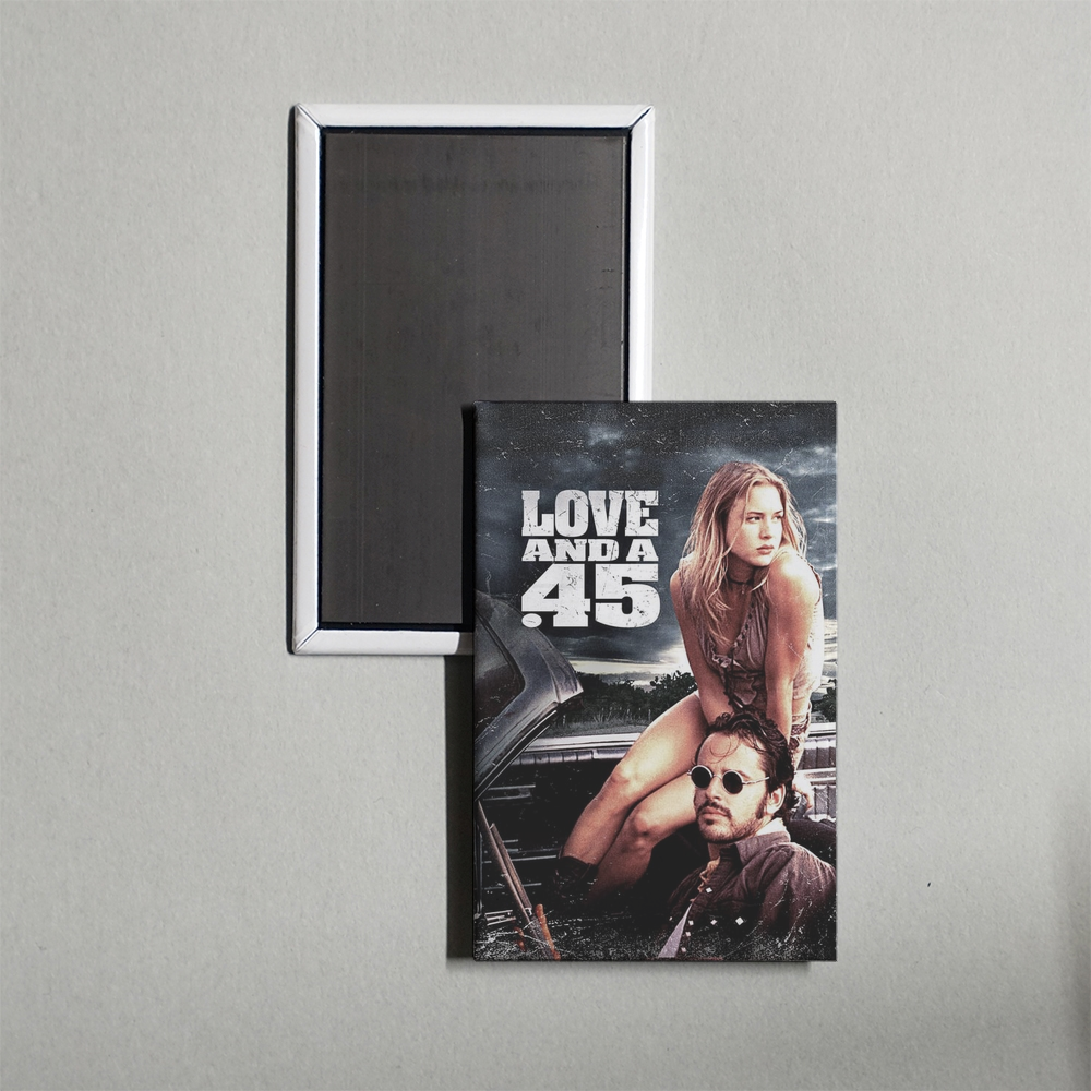 Love and a .45 Mini Movie Fridge Magnet