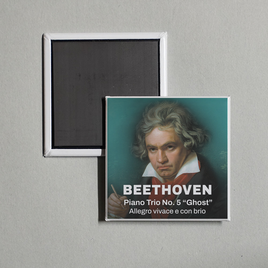 Ludwig van Beethoven - Beethoven Piano Trio No. 5 Ghost - Allegro vivace e con brio (Excerpt) Album Cover Fridge Magnet
