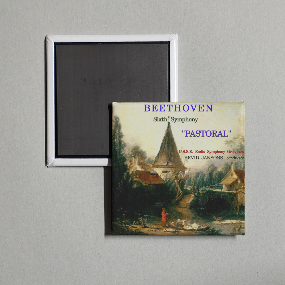 Ludwig van Beethoven - Beethoven Sixth Symphony (No. 6) in F Major Pastoral, Op. 68 Album Cover Fridge Magnet