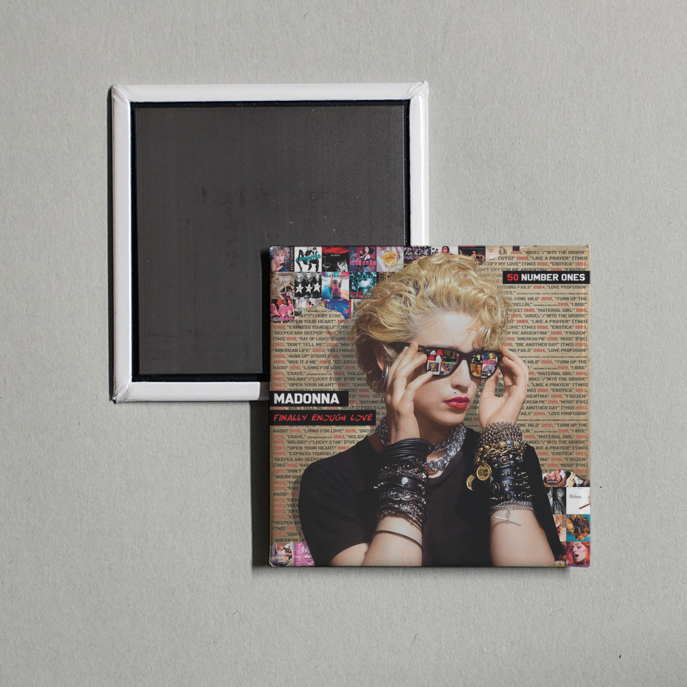 Madonna - Finally Enough Love 50 Number Ones Album Cover Fridge Magnet