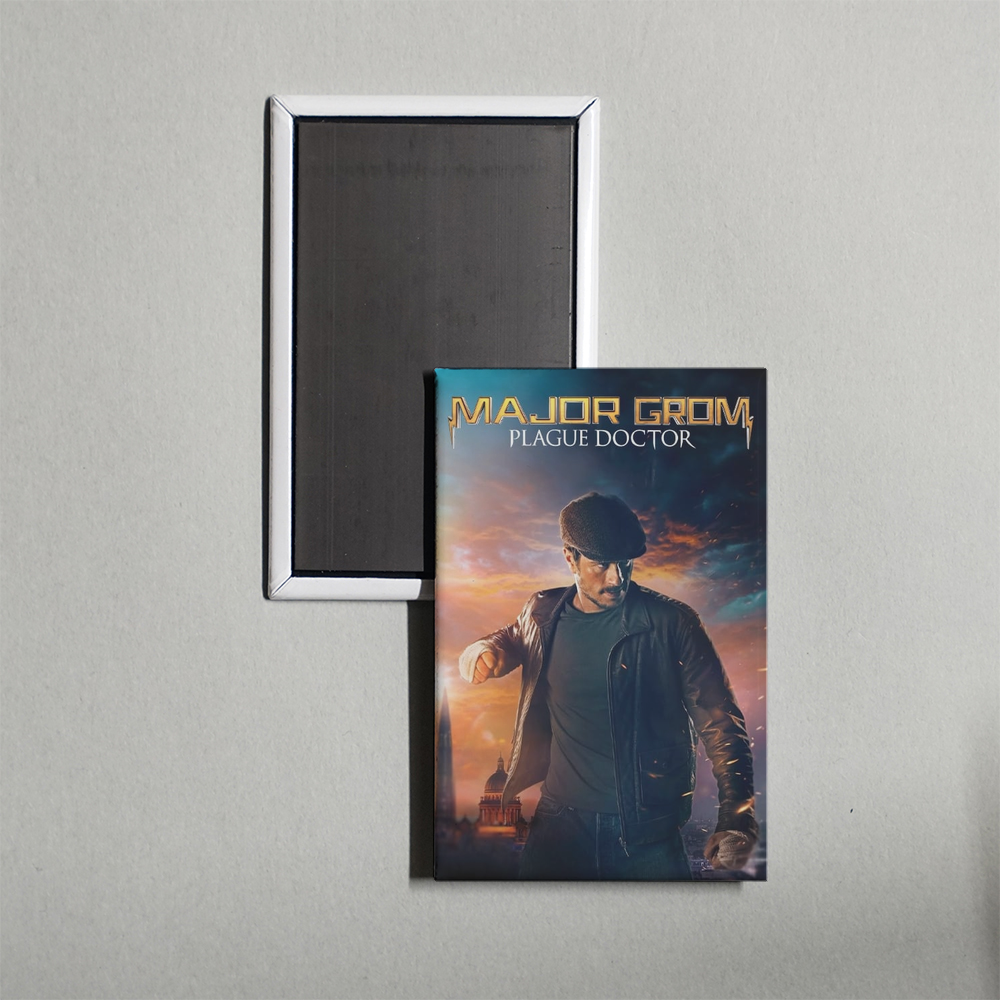 Major Grom Plague Doctor Mini Movie Fridge Magnet