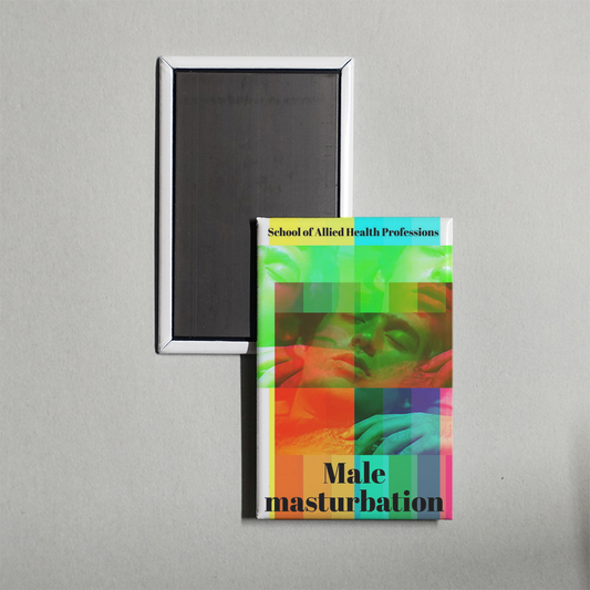 Male masturbation Mini Movie Fridge Magnet