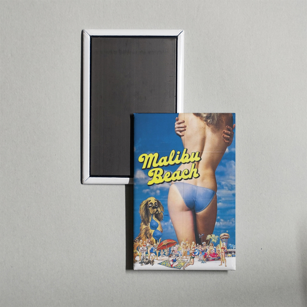 Malibu Beach Mini Movie Fridge Magnet