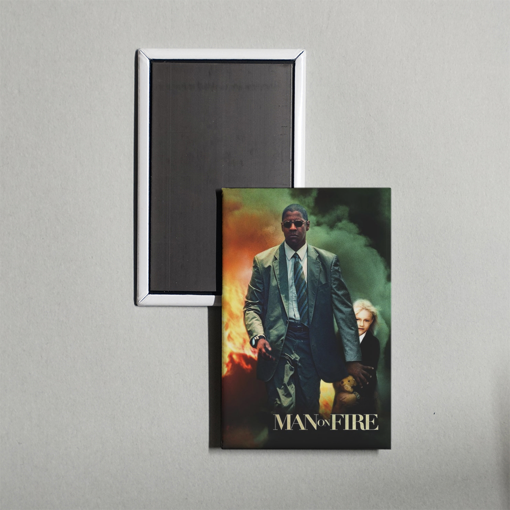 Man on Fire Mini Movie Fridge Magnet