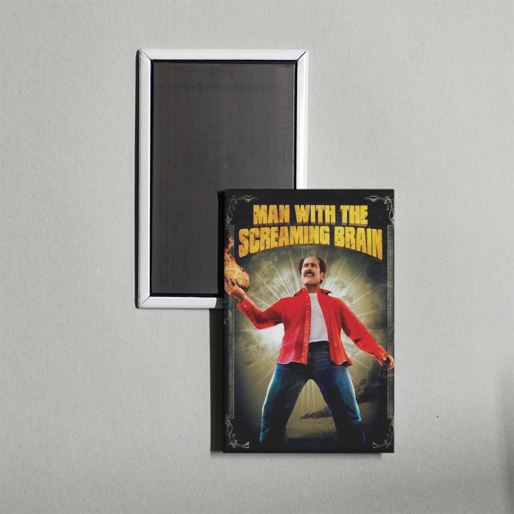Man with the Screaming Brain Mini Movie Fridge Magnet
