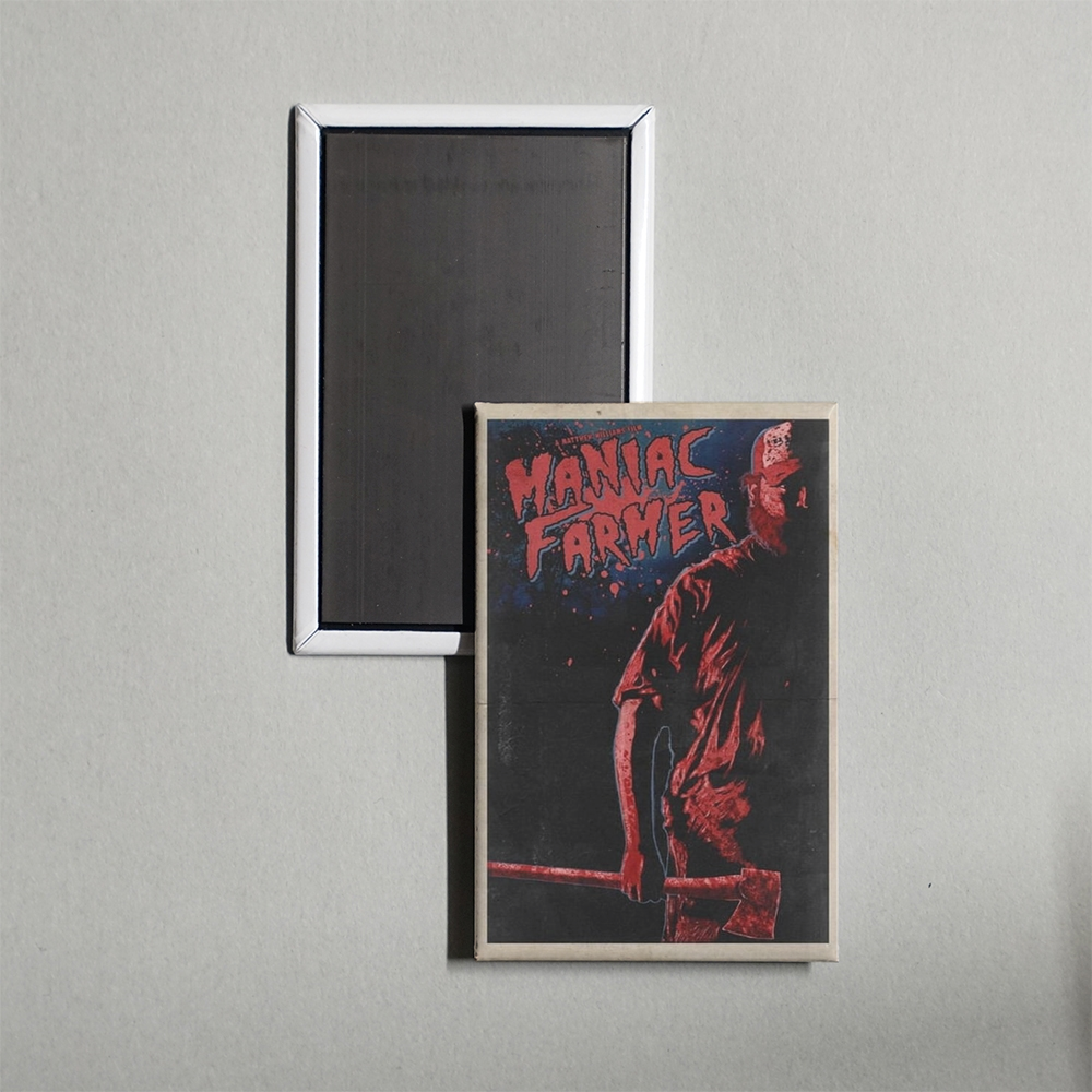 Maniac Farmer Mini Movie Fridge Magnet