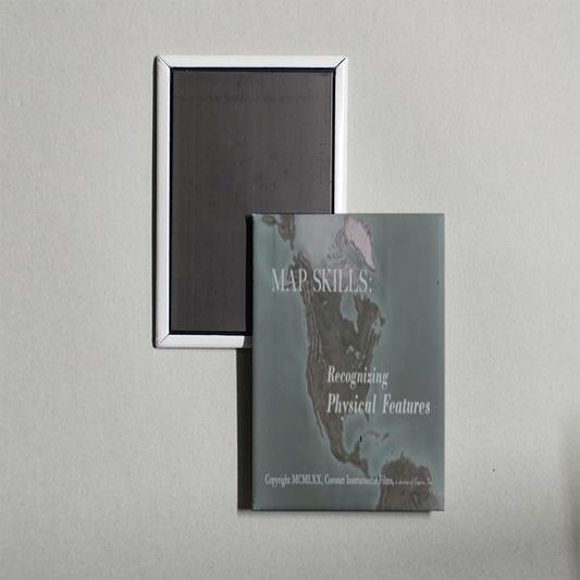 Map Skills Recognizing Physical Features Mini Movie Fridge Magnet