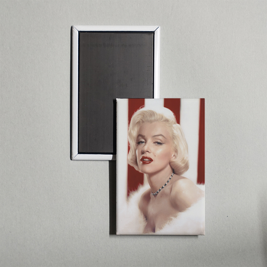 Marilyn Monroe - Red Stripes Fridge Magnet